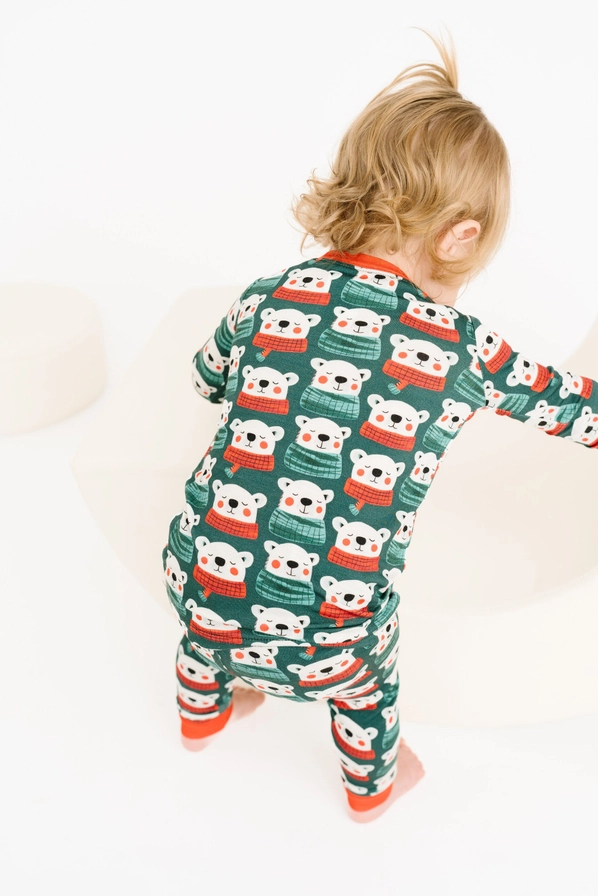 Kids North Pole Bears Bamboo Pajamas