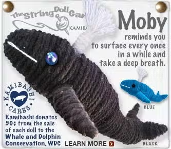 Moby Whale String Doll Keychain