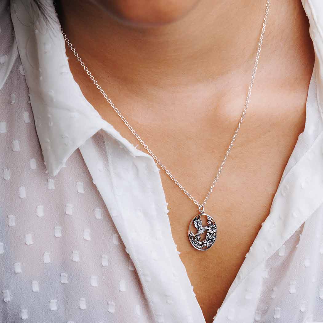 Sterling Hummingbird Necklace