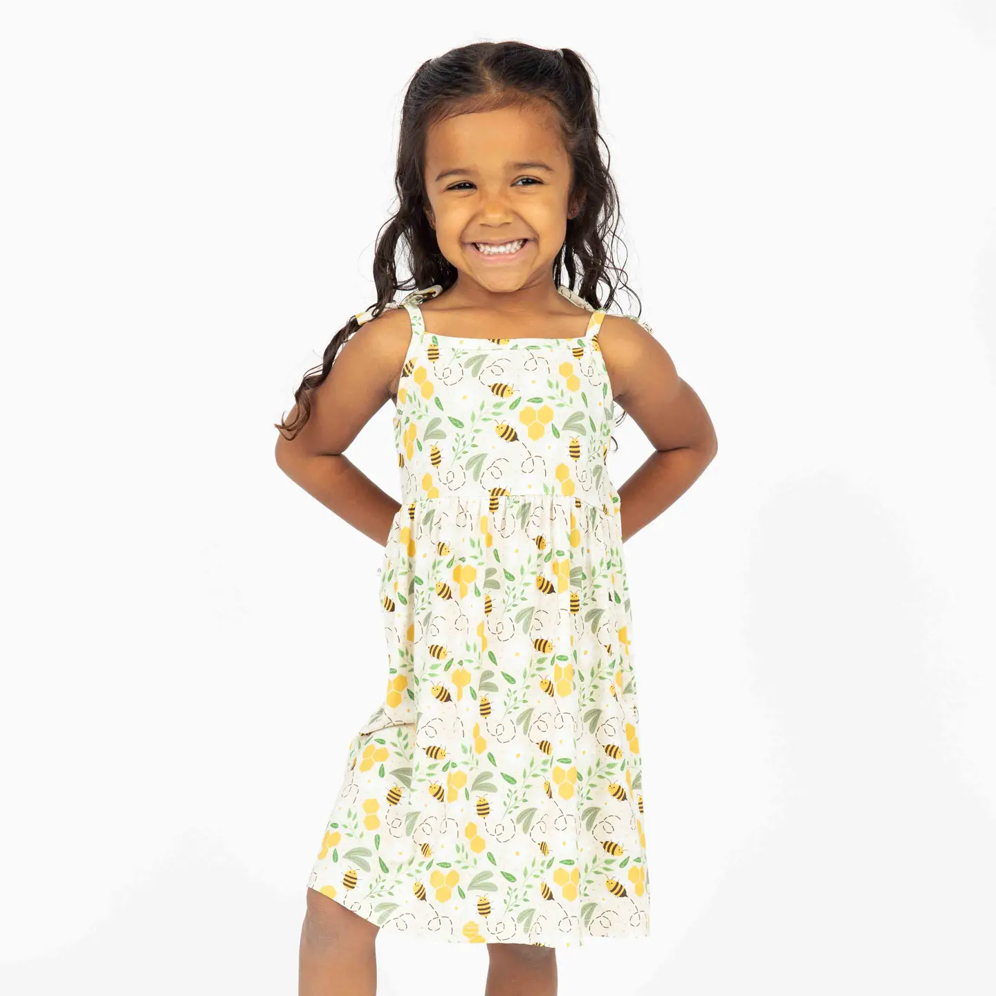 Girls Happy Honey Bees Bamboo Dress