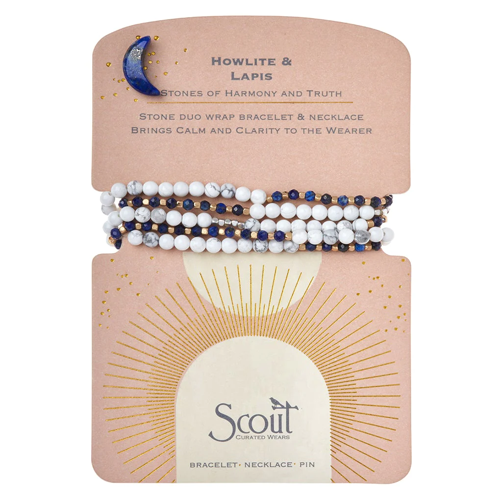 Duo Wrap + Pin Lapis & Howlite