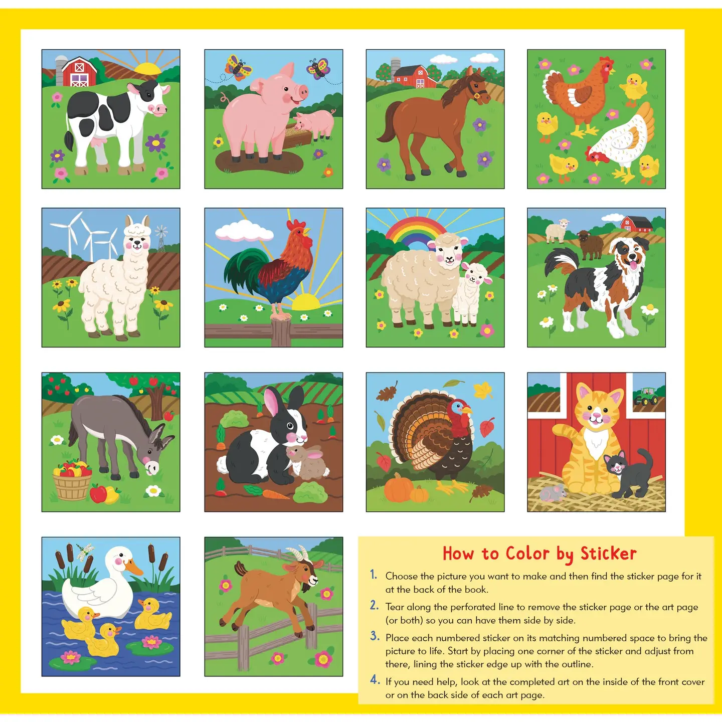 First Color Sticker Farm Animals