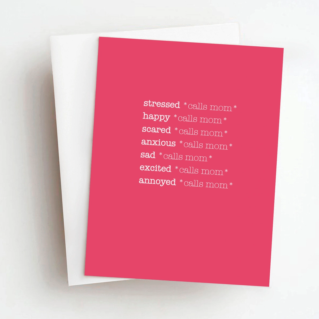 Calls Mom Greeting Card