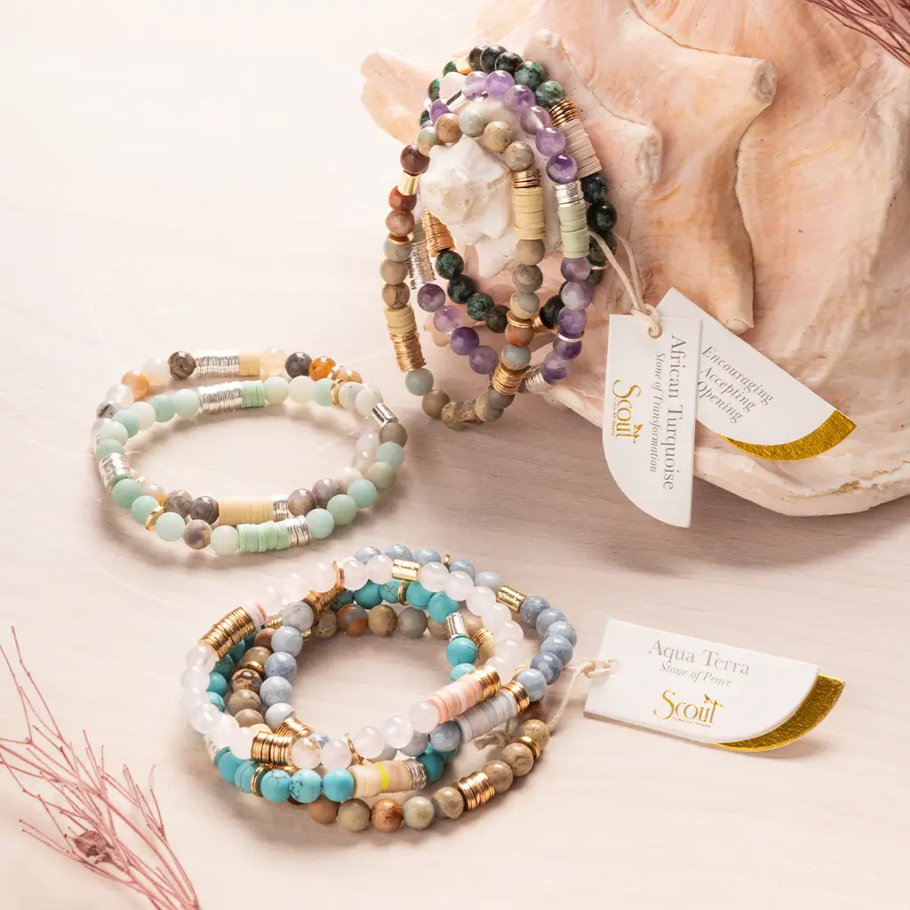 Mexican Onyx Intermix Stone Stacking Bracelet