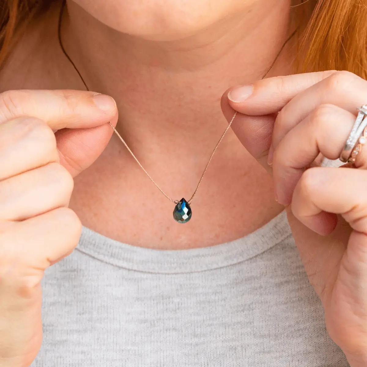 Mother-In-Law Ivy Aura Crystal Necklace