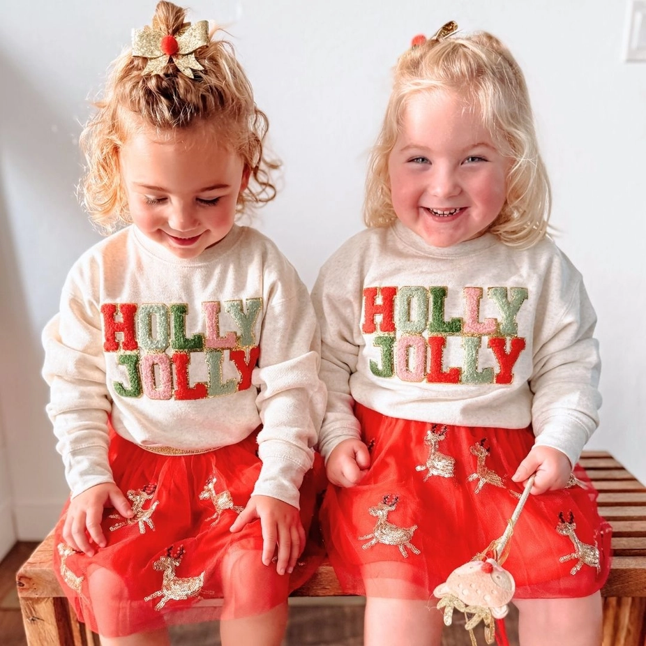 Girls Reindeer Sequin Tutu