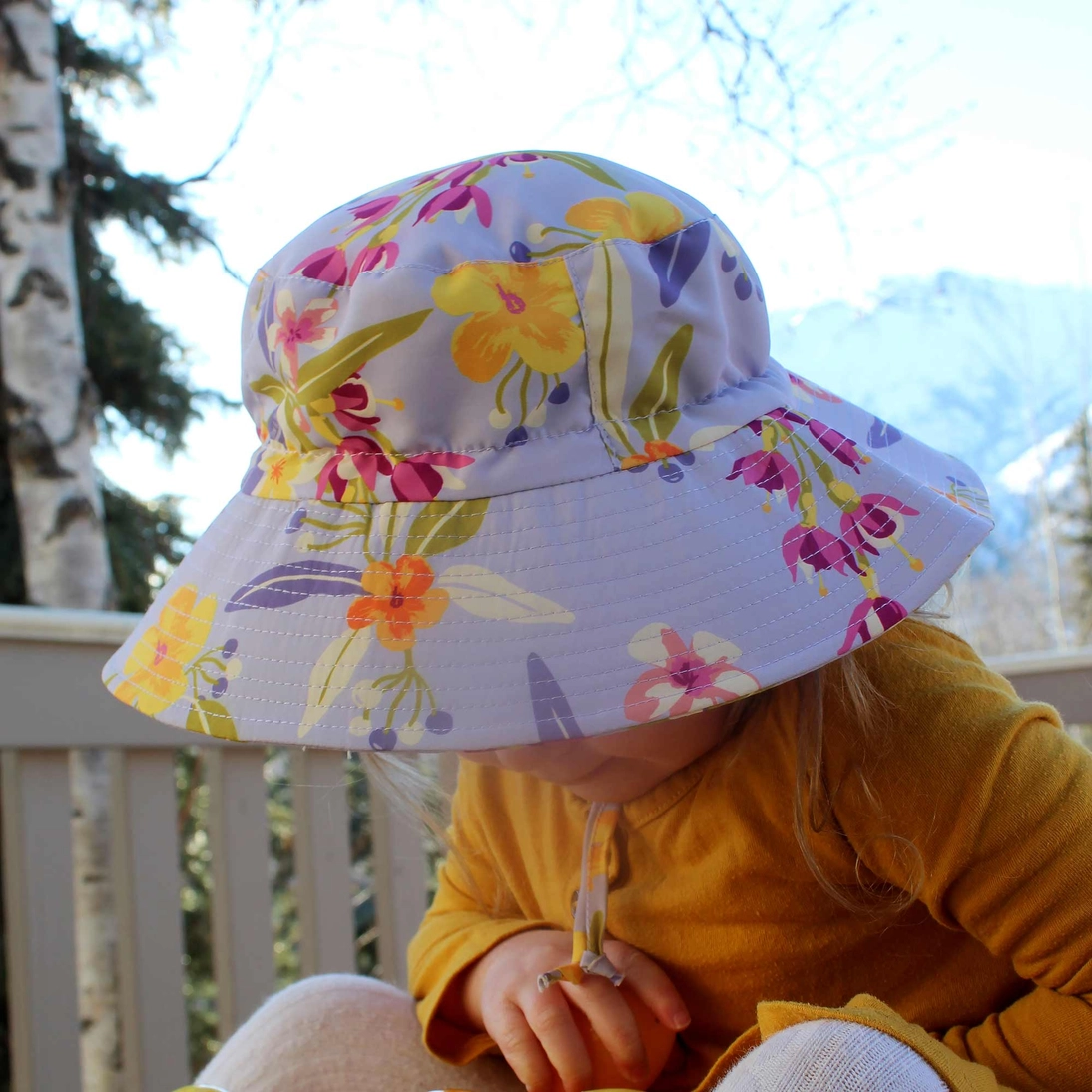 Tropical Bloom Aqua Bucket Hat