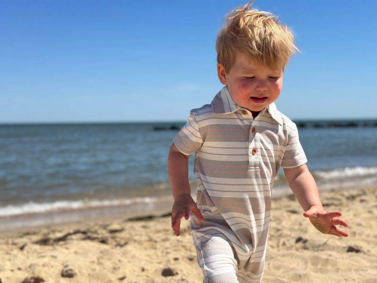Baby Drift Polo Striped Romper