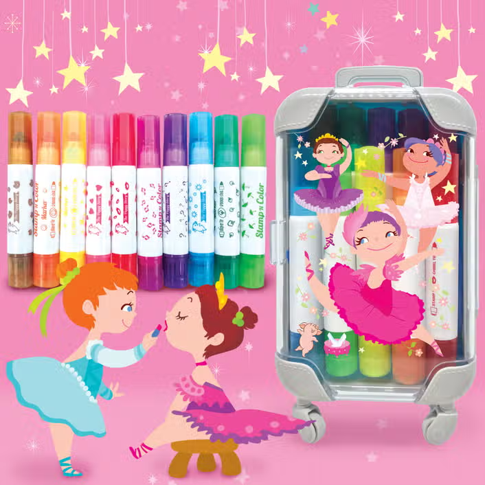 Stamp & Color Markers Ballerinas