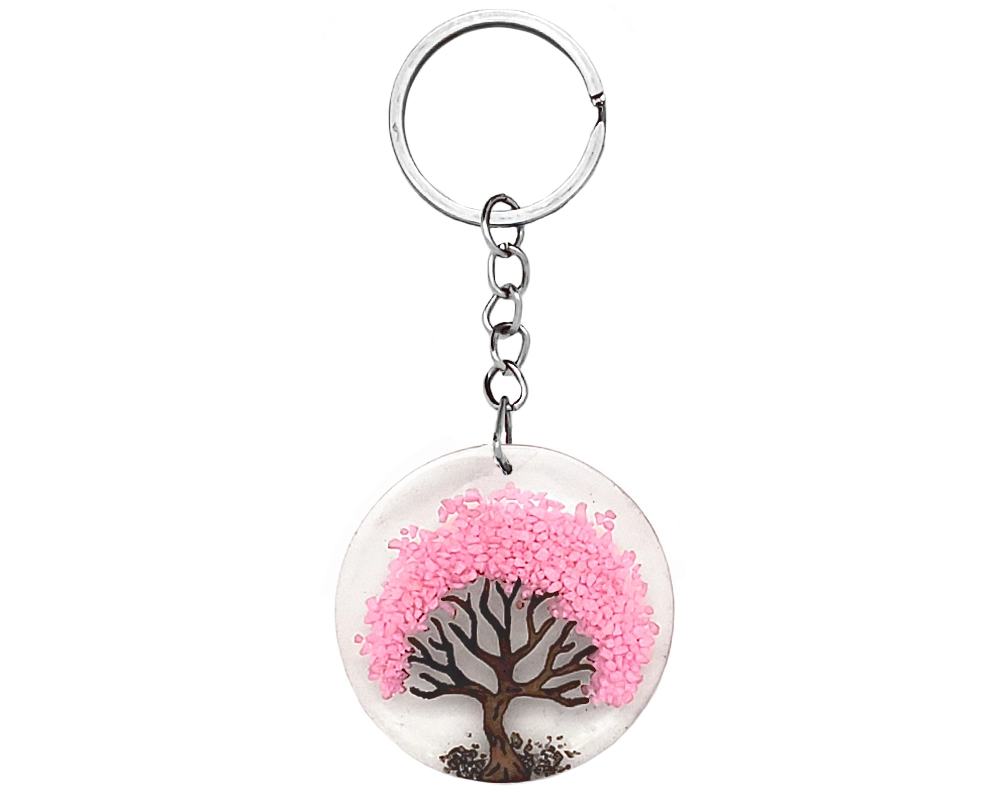 Tree of Life Chip Inlay Keychain
