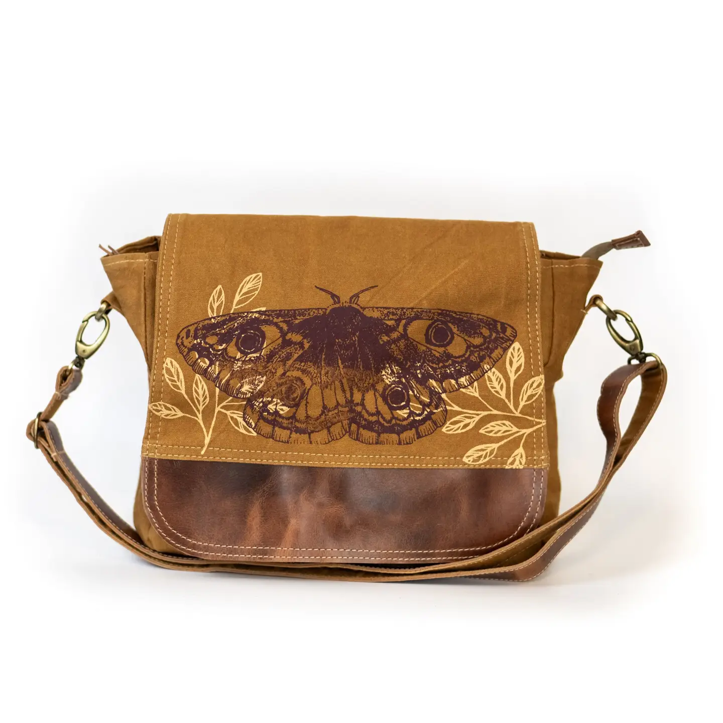 Moth Rising Canvas Saddle Bag