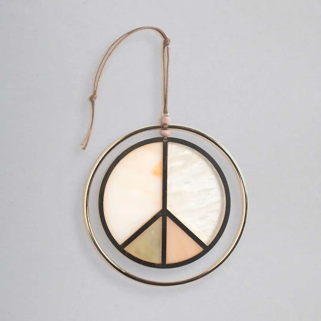 Stained Glass Light Catcher- Peace Sign