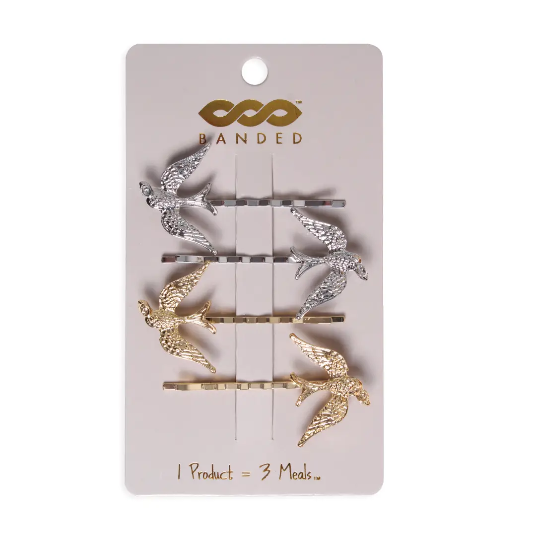 Winter Birds Hair Pins