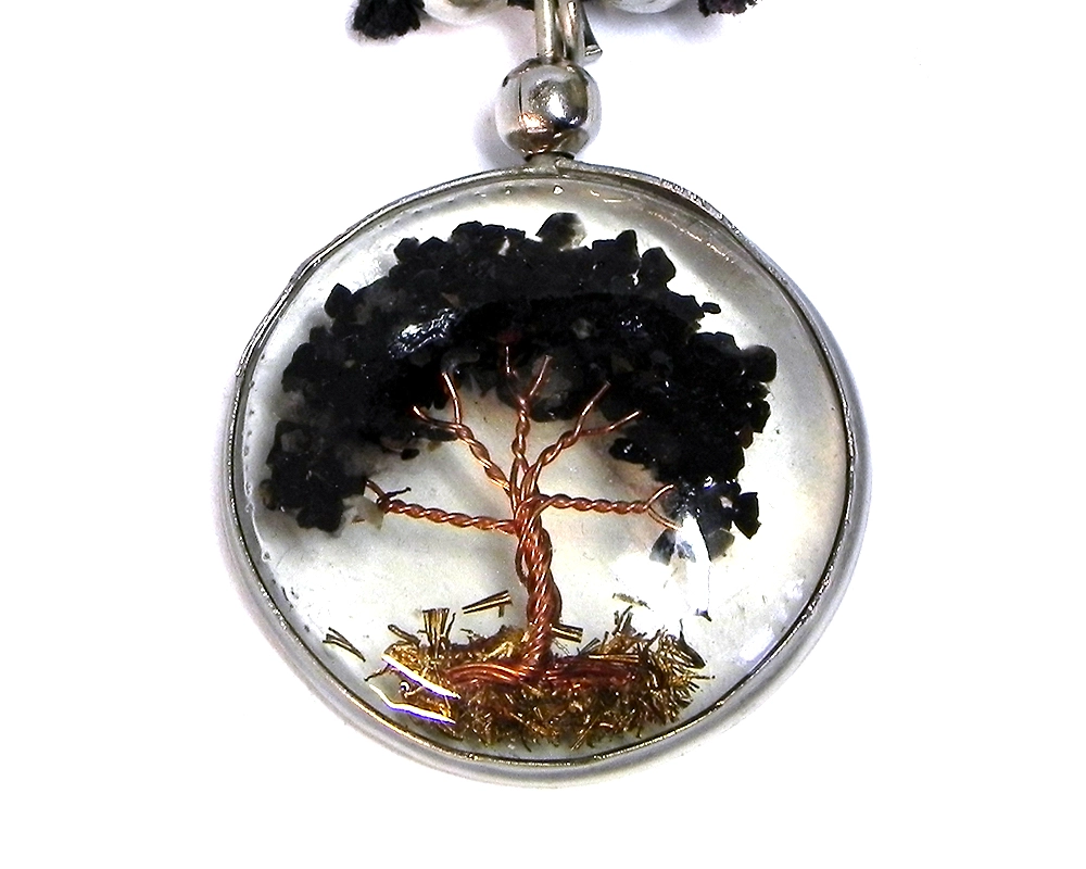 Acrylic Inlay Tree of Life Necklace