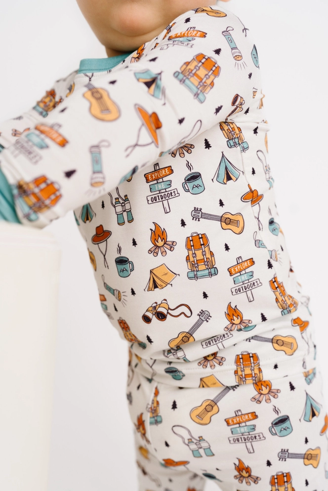 Kids Cozy Campsite Bamboo Pajamas