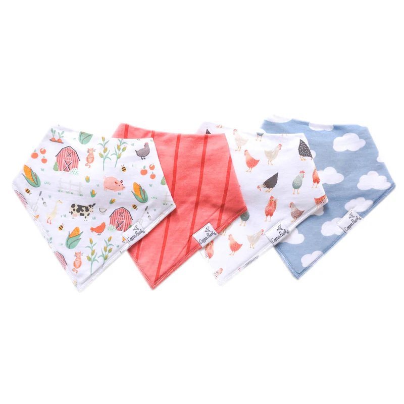 Farmstead Baby Bandana Bib Set 4pk