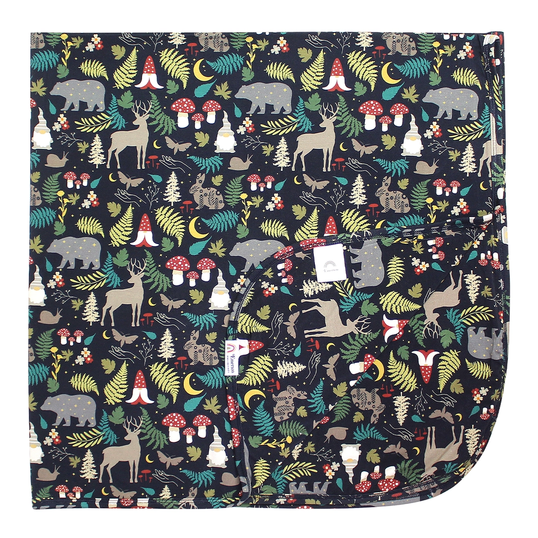 Luxury Bamboo Blanket Swaddle - Night Forest