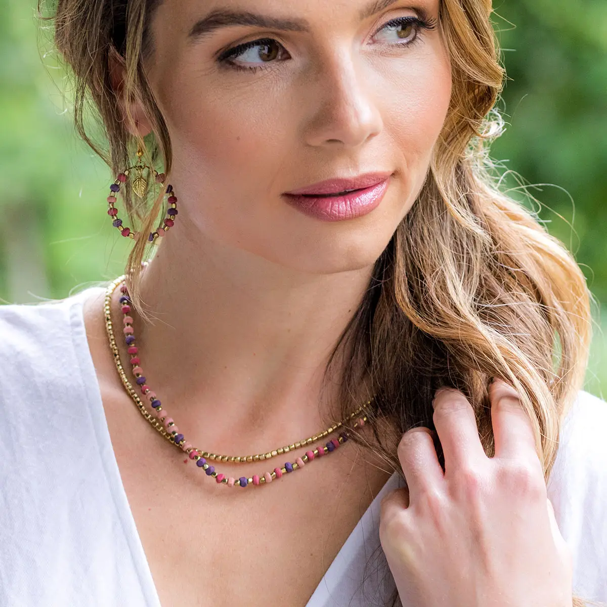 Sachi Two Strand Short Necklace