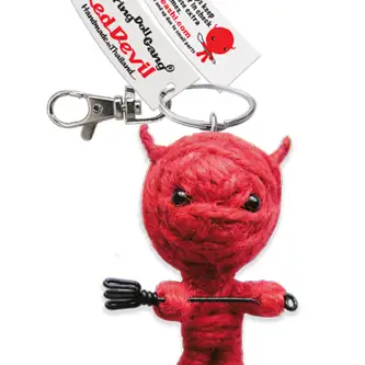 Red Devil String Doll Keychain