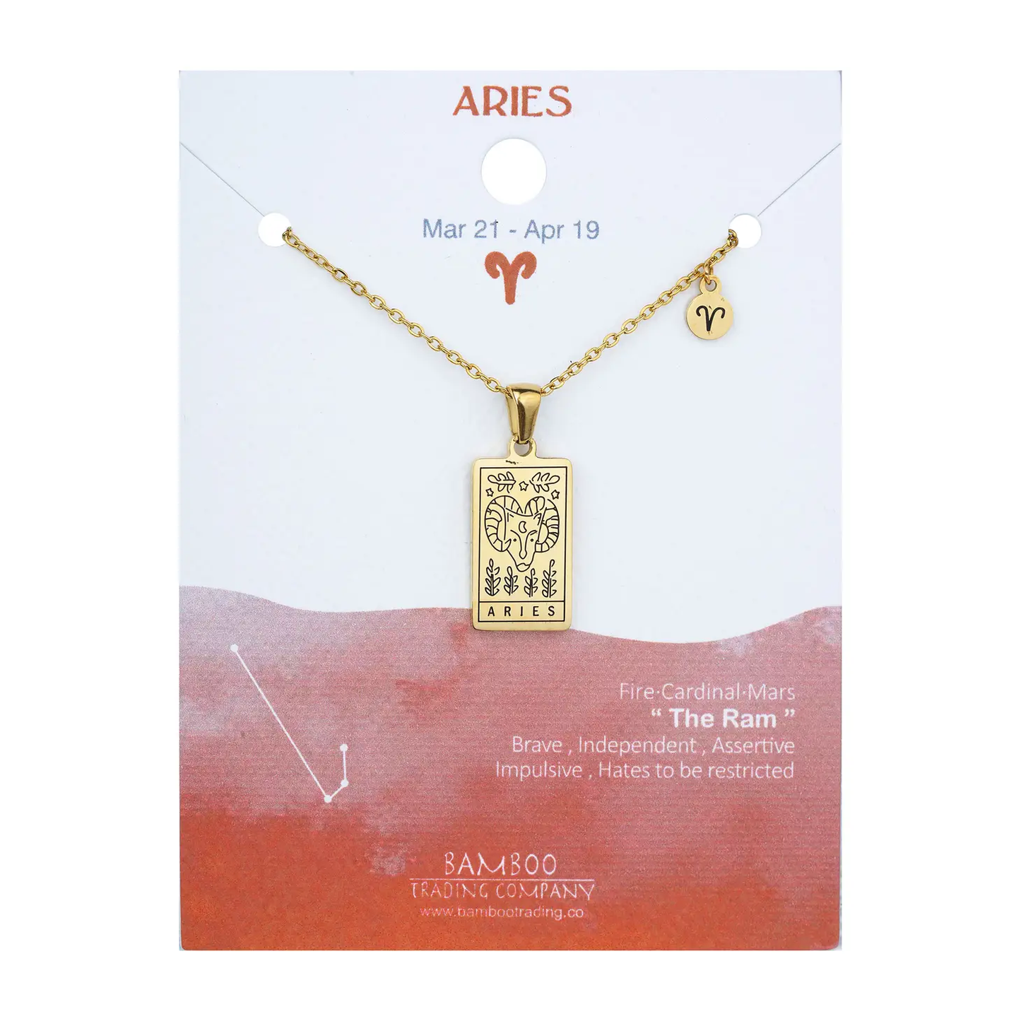 Engraved Zodiac Necklace