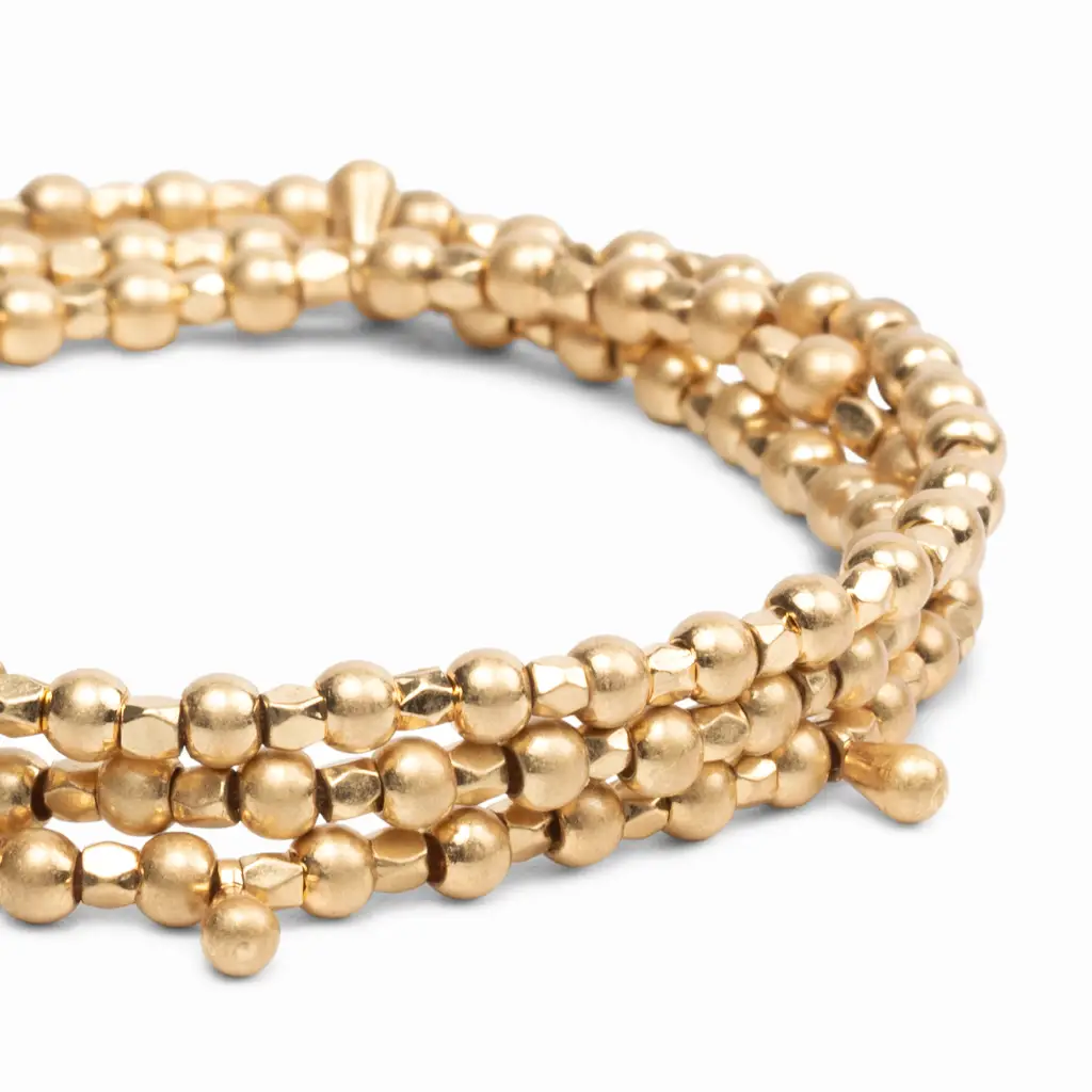 Metal Wrap Necklace/Bracelet/Anklet Classic Gold