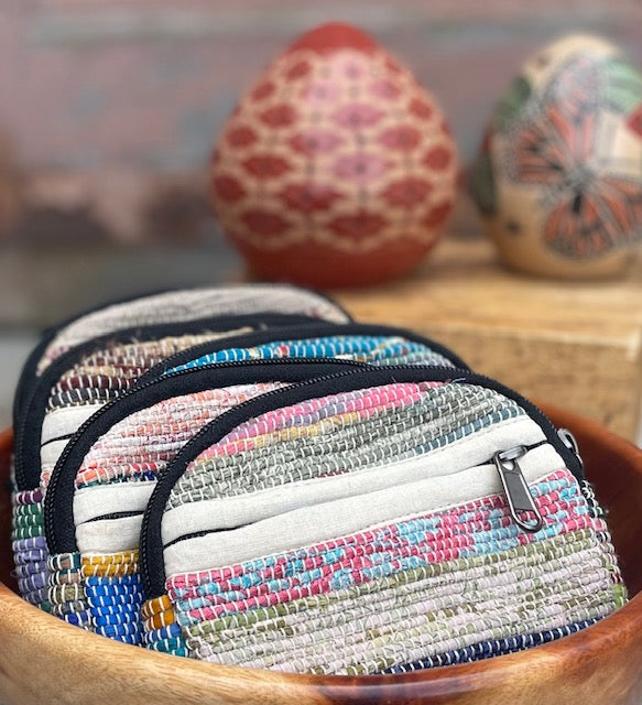 Two Zip Sari Coin Purse