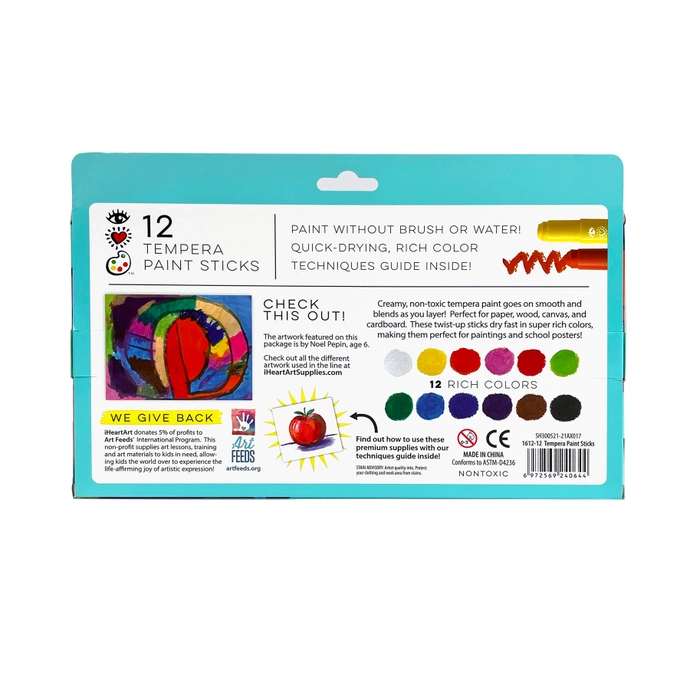 Tempera Paint Sticks 12pc