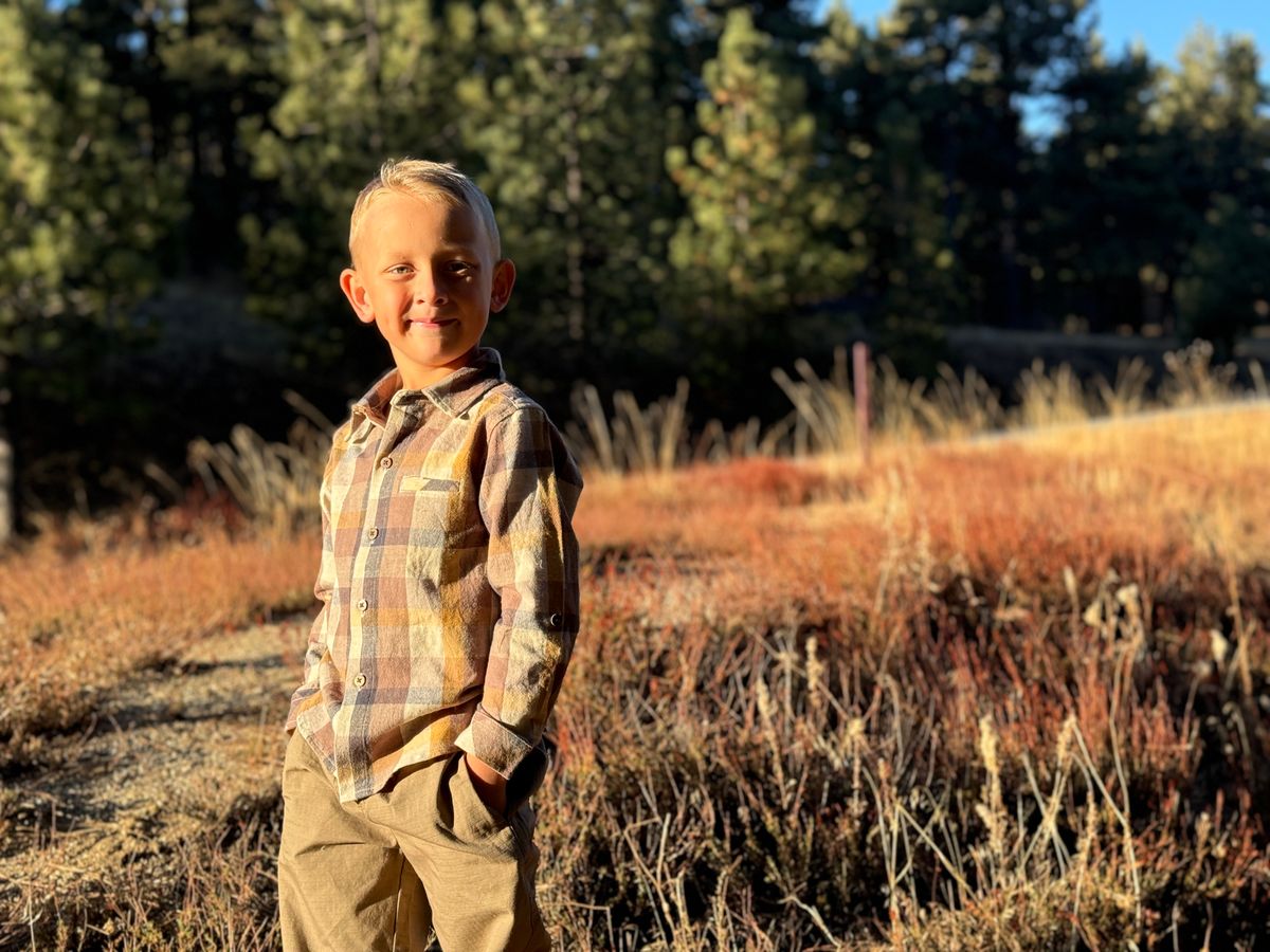 Boys Atwood Brown Plaid Button Down