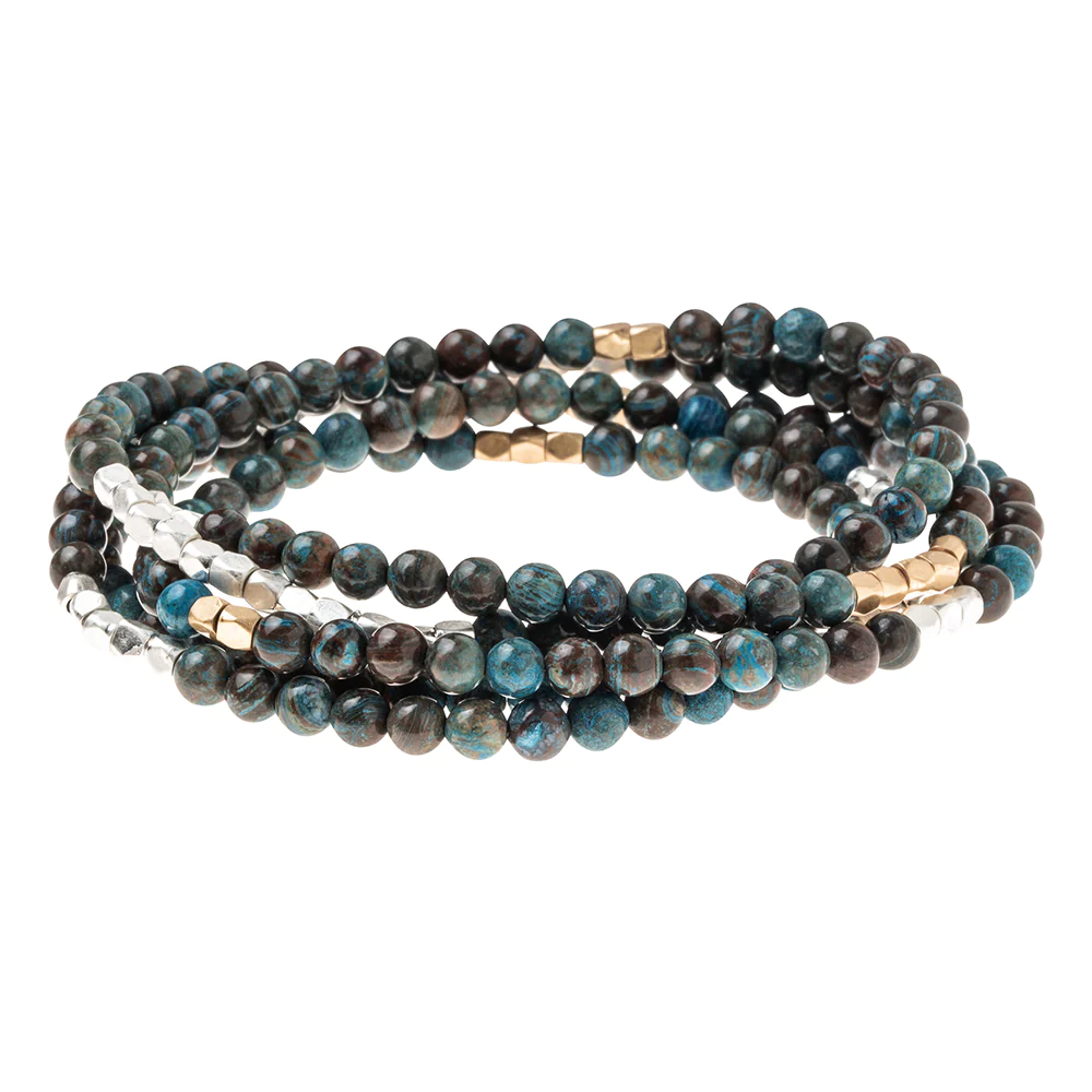 Stone Wrap Bracelet Blue Sky Jasper