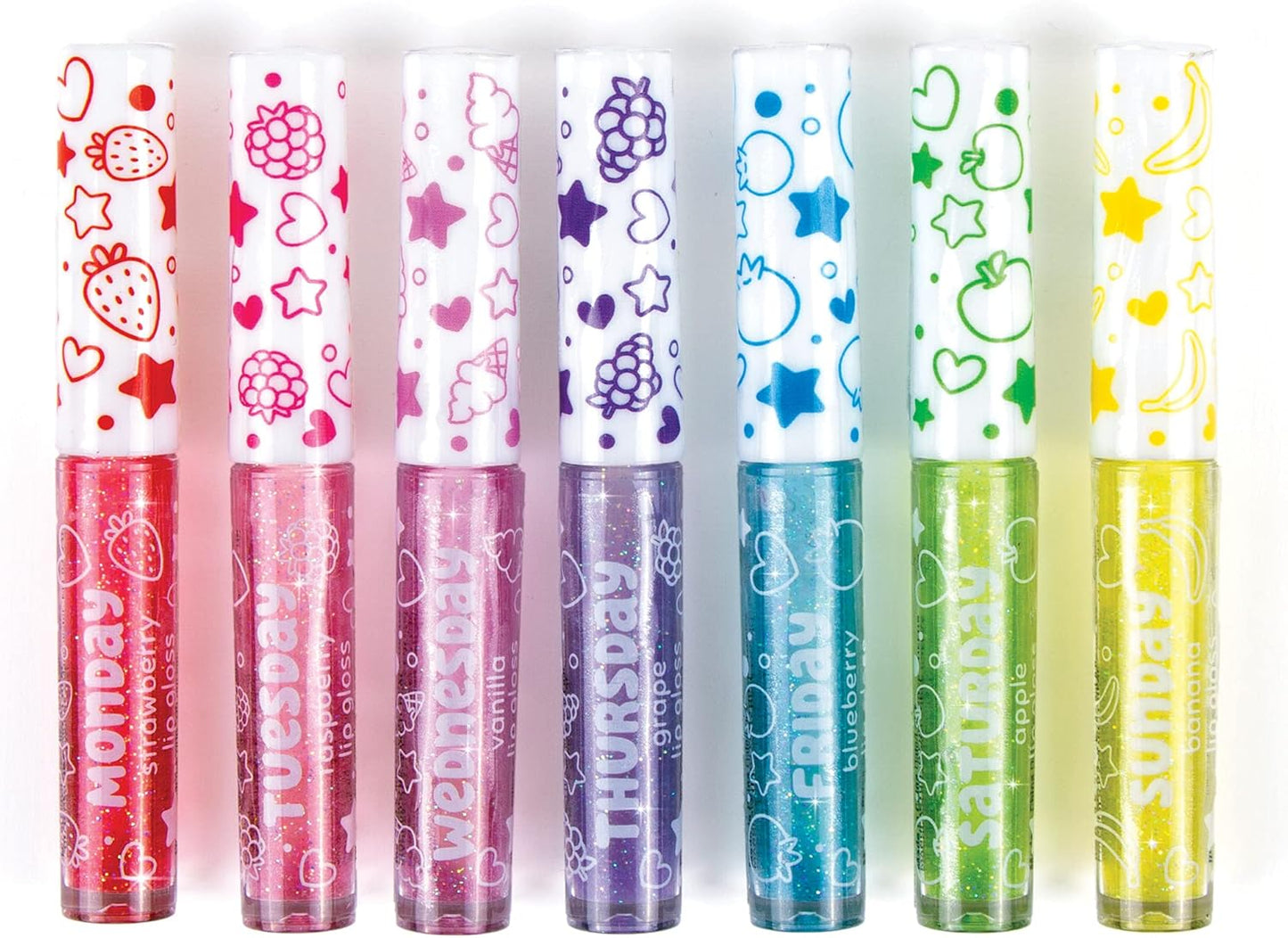 7 Days Glitter Lip Gloss Set