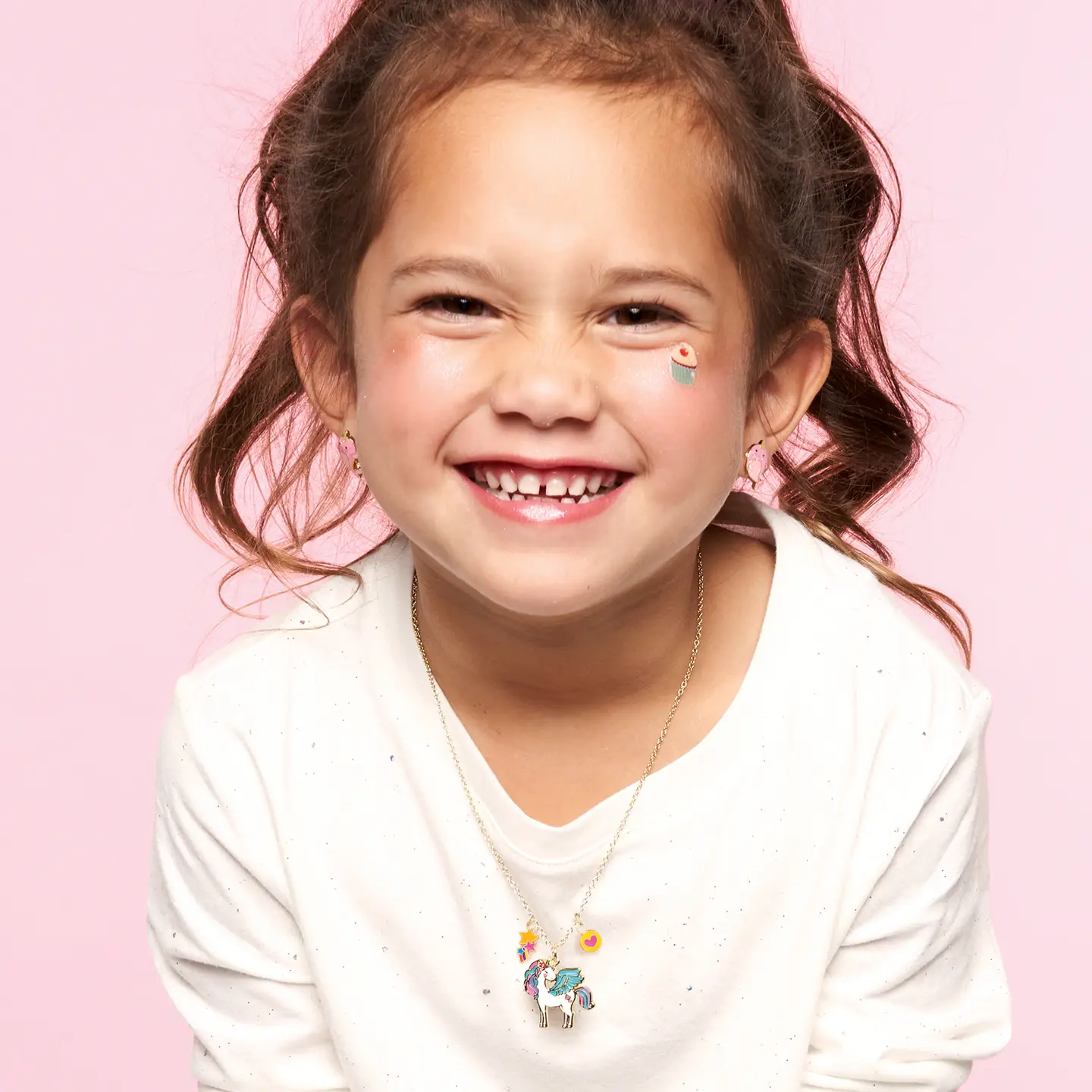 Girls Unicorn Glitter Necklace