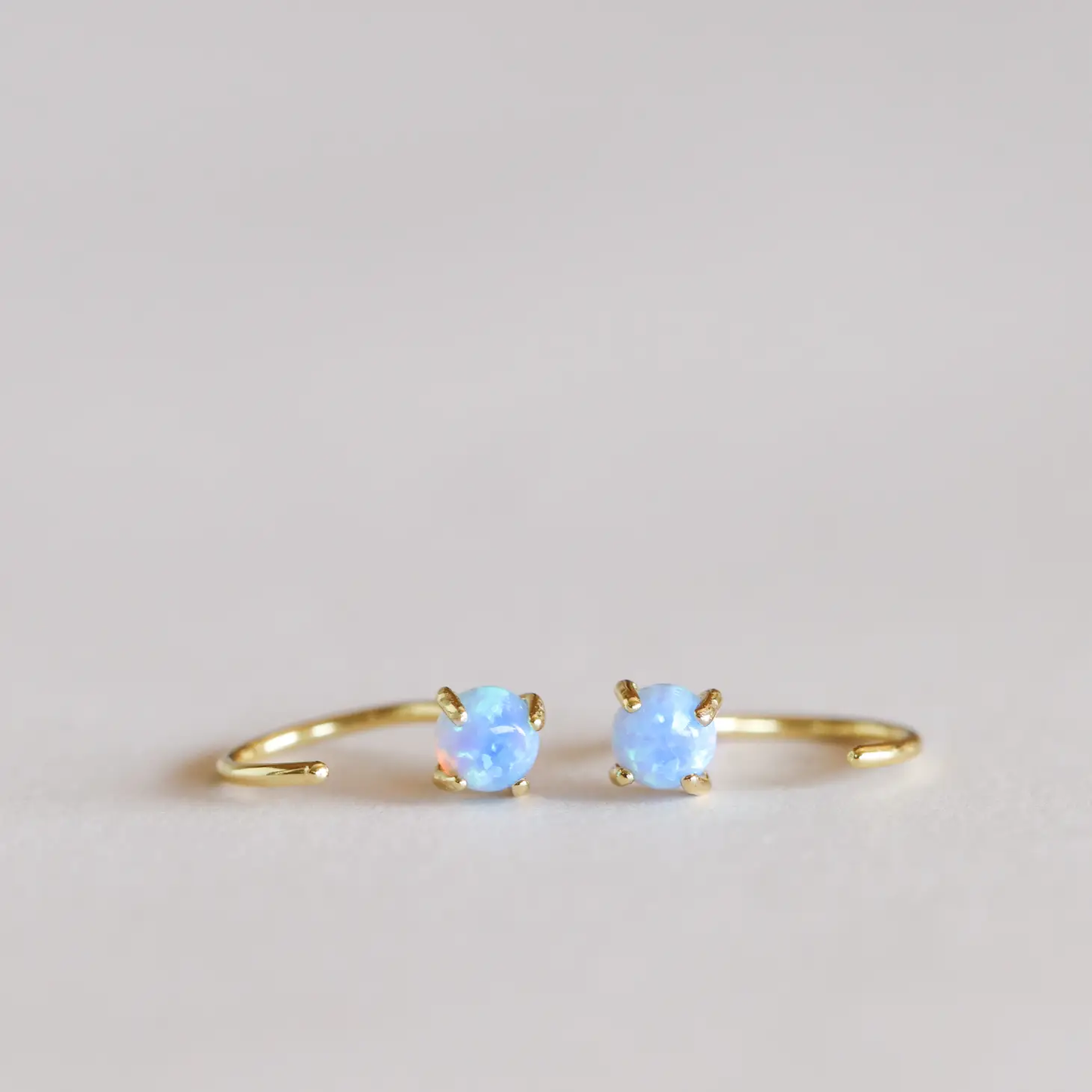 Huggie Earrings Fire Opal