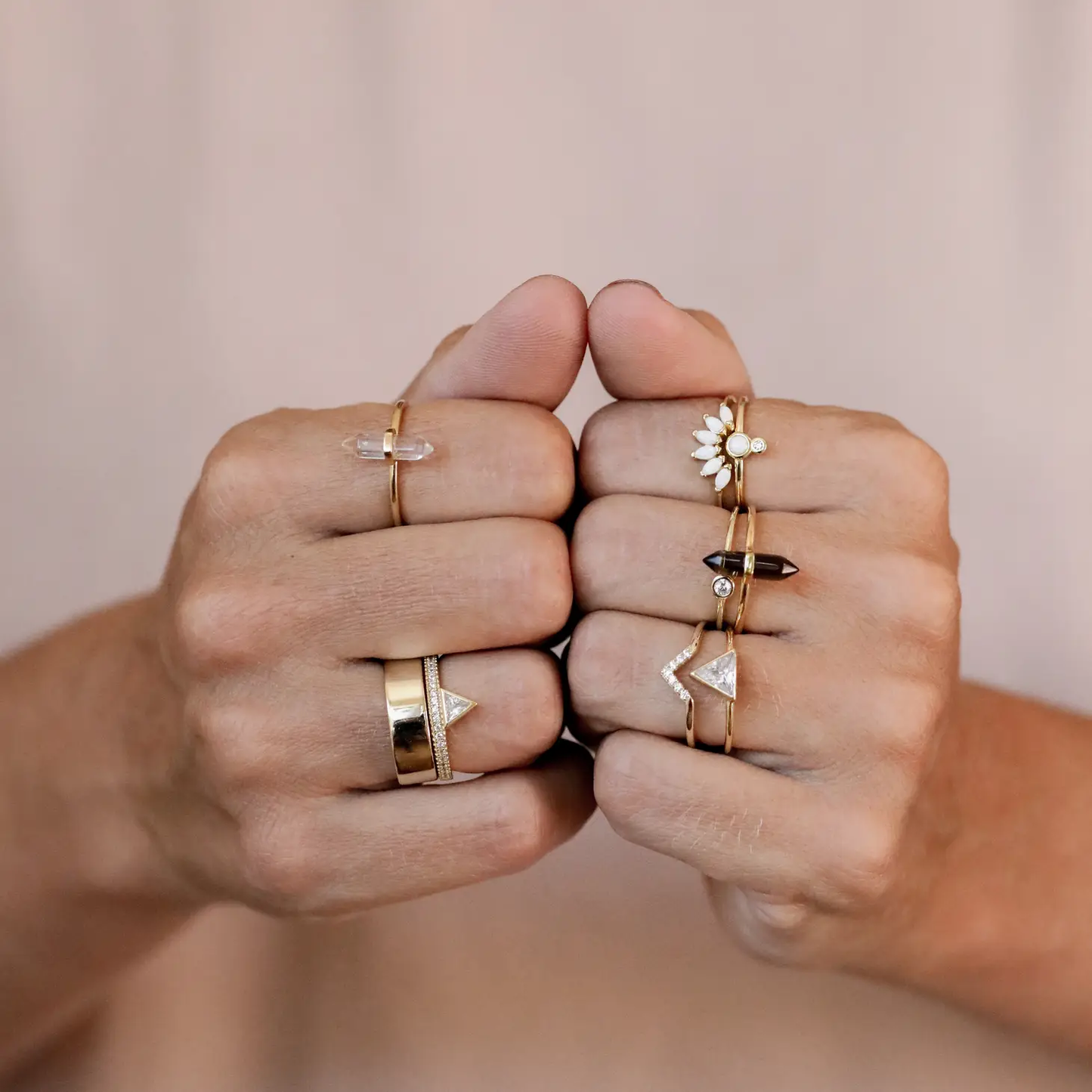 Stacked Triangle Ring