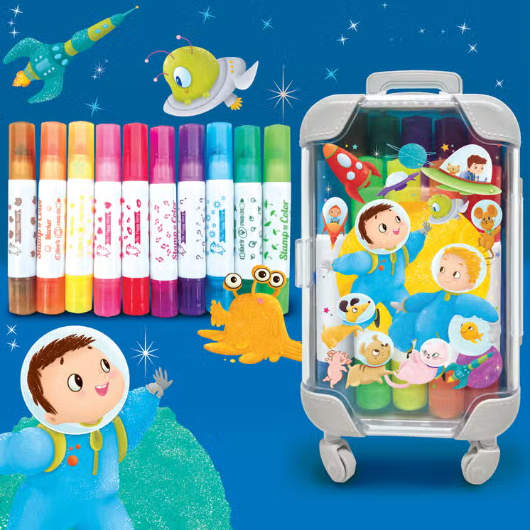Stamp & Color Markers Space