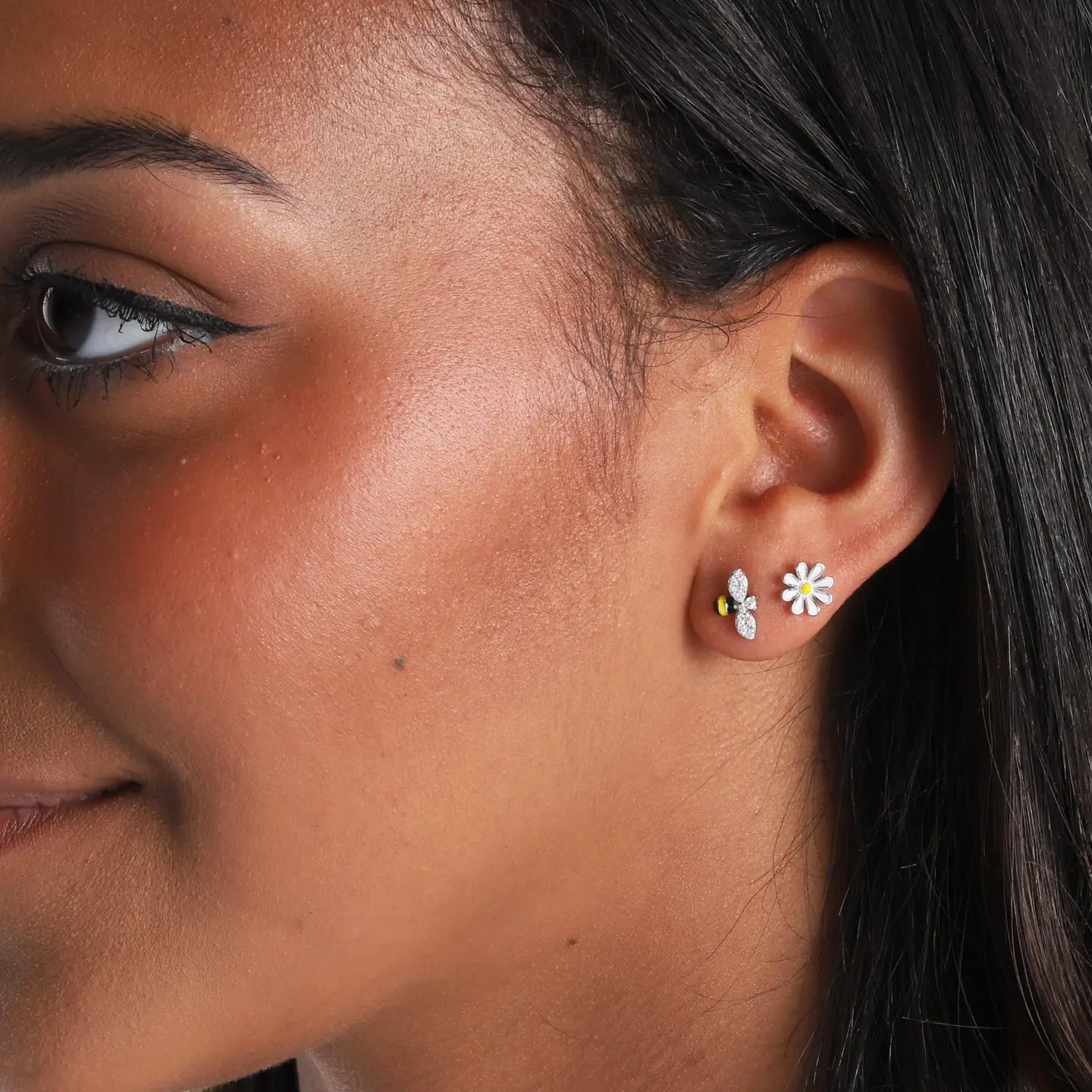 Friendship Bee + Flower Earrings