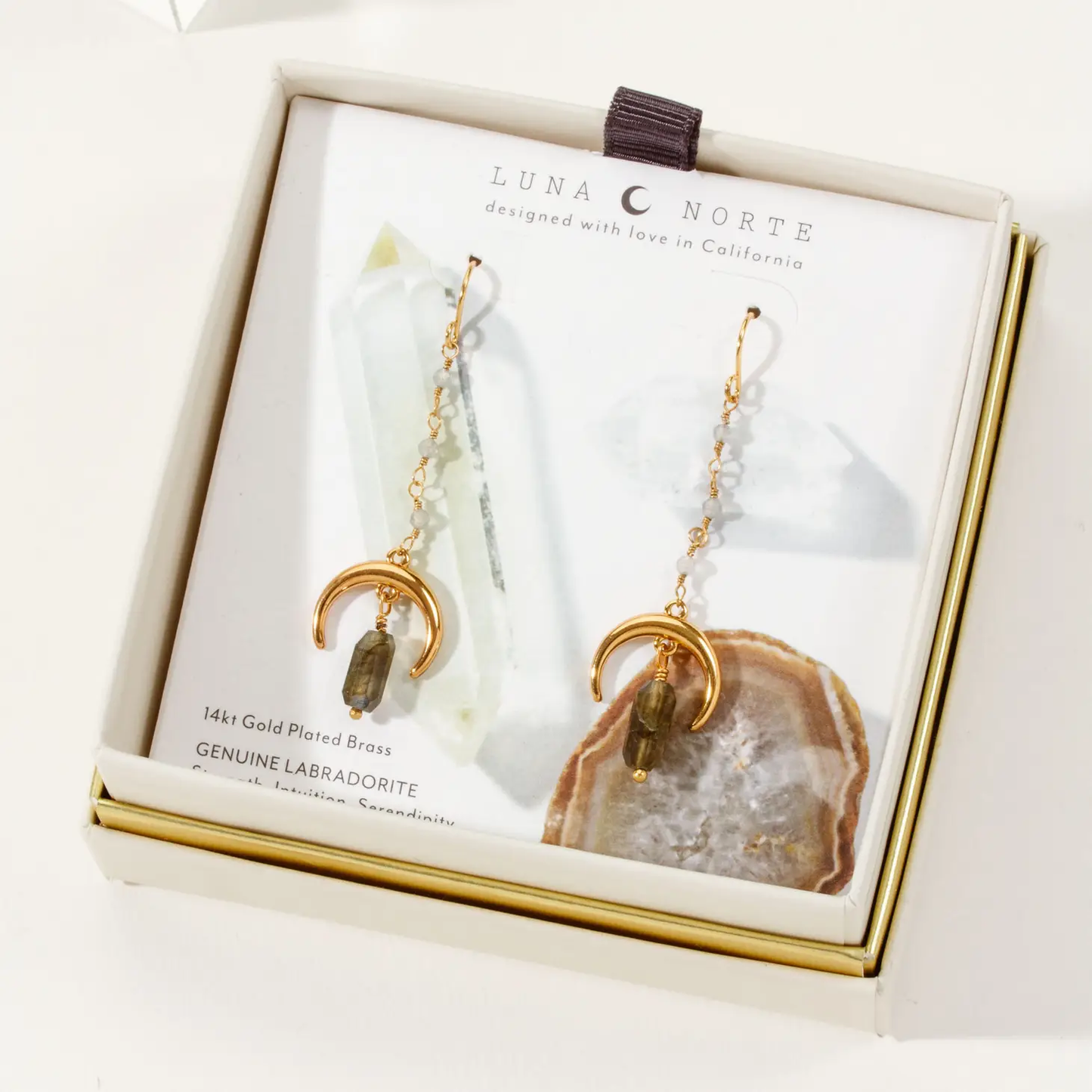 Moon Goddess Earrings Labradorite