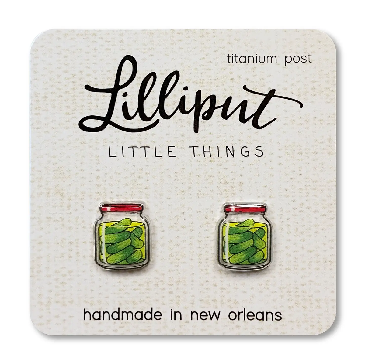 Pickle Jar Stud Earrings