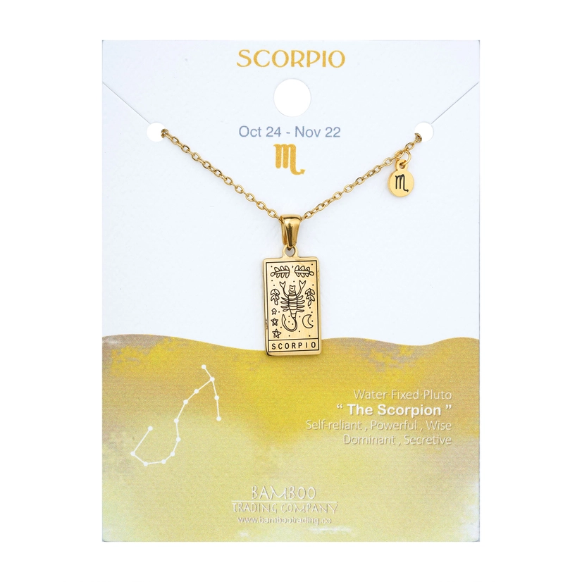 Engraved Zodiac Necklace