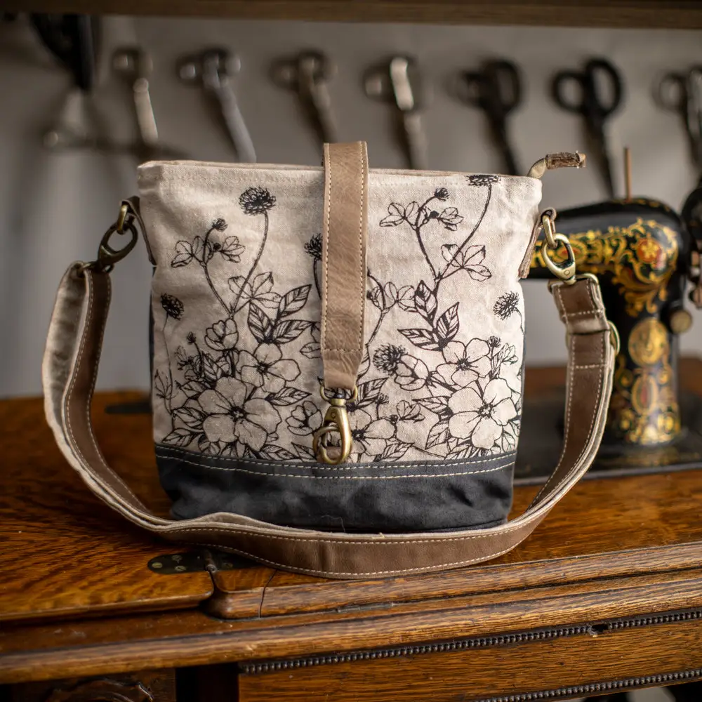 Wild Flowers Canvas Sling Bag