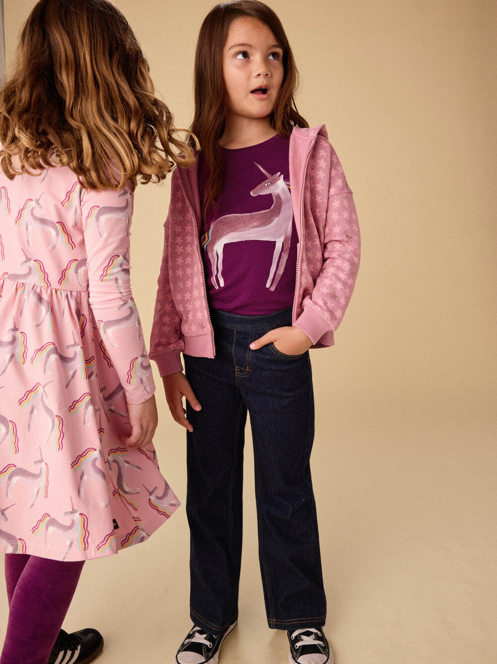 Kids Rainbow Unicorn Long Sleeve Tee