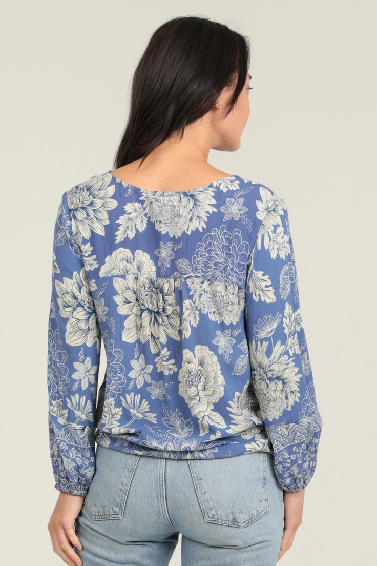 Tie Neck Long Sleeve Blouse