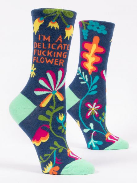 Crew Socks - Delicate F*cking Flower