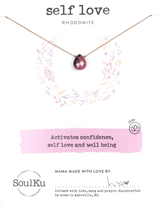 Soul Love Necklace Rhodonite for Self Love