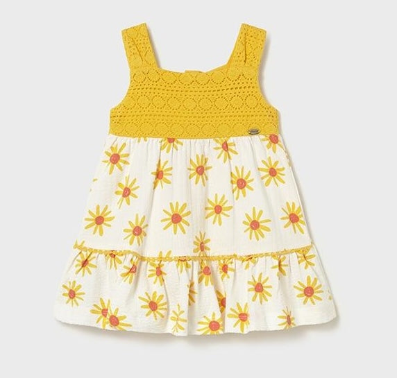 Girls Yellow Flower Dress