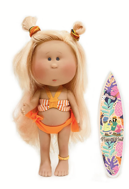 Mia Summer Doll Orange Swimsuit-Blonde
