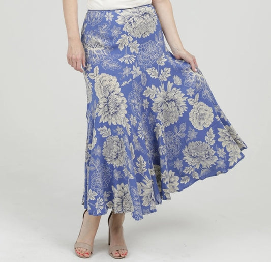 Floral Bias Cut Skirt