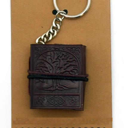 Tree Leather Journal Keychain