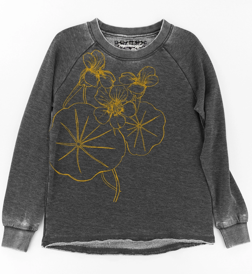 Nasturtiums Bibi Sweatshirt - Asphalt