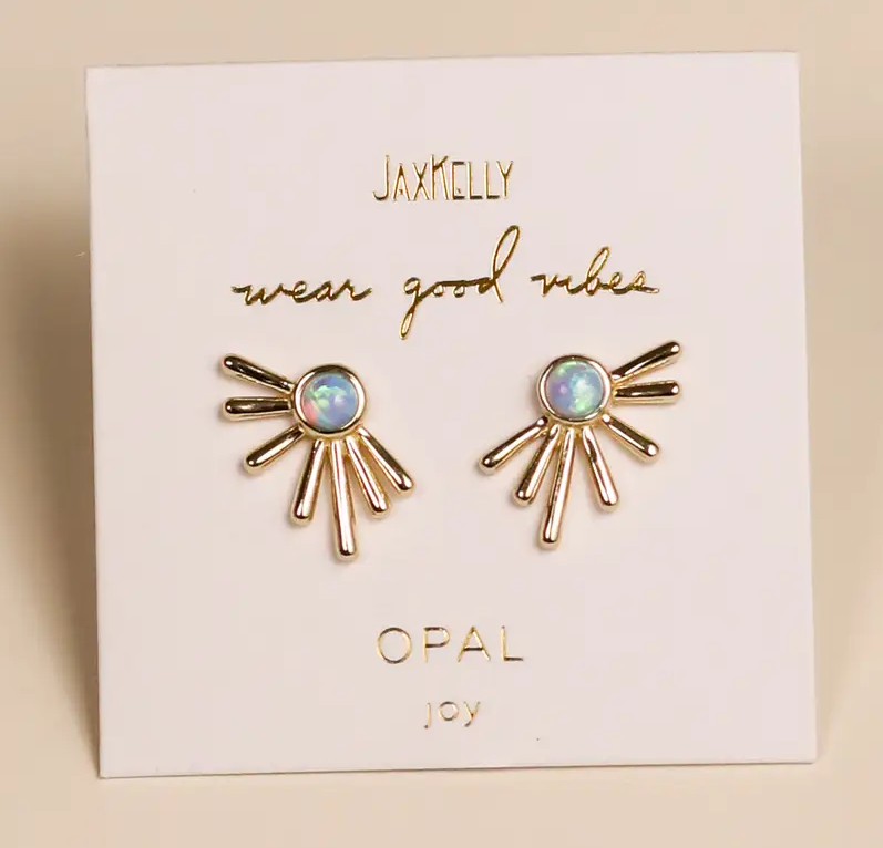 Opal Sun Ray Earrings