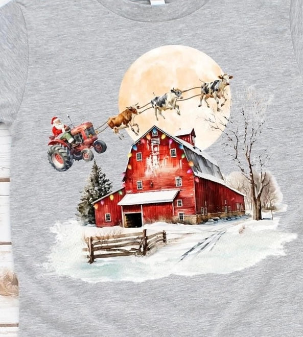 Kids Santa Barn T-Shirt